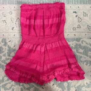 Urban Outfitters Fuchsia Ruffle Top